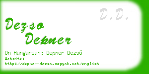 dezso depner business card